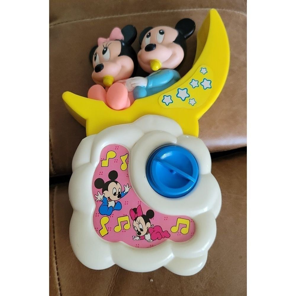 1984 Disney Baby Mickey &‎ Minnie Crib Musical "When You Wish Upon A Star